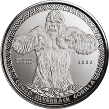 1 Unze Silber Silberrücken Gorilla 2022 (Auflage: 75.000)