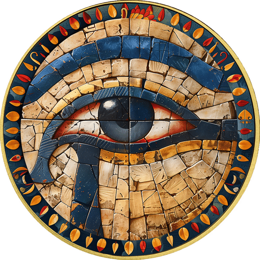 1 Unze Ägypten Auge des Horus 2024 (Auflage: 50 | coloriert | teilvergoldet)