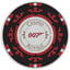 1 Unze Silber Casino Royale Chip James Bond 007 (Auflage: 2.500 | coloriert)
