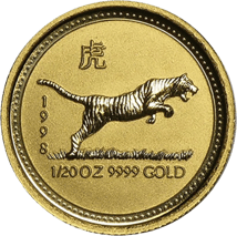 1/20 Unze Goldmünze Lunar I Tiger 1998