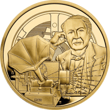1 Unze Gold Inspirierende Ikonen Thomas Edison 2023 (Auflage: 100)