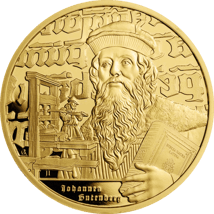 1 Unze Gold Inspirierende Ikonen Johannes Gutenberg 2024 (Auflage: 100)