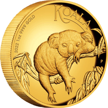 1 Unze Gold Koala 2022 PP (Auflage: 200 | Polierte Platte | High Relief)