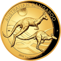 1 Unze Gold Känguru Nugget High Relief 2018 (Polierte Patte | Auflage: 500 Stück)