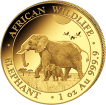 1 Unze Gold Somalia Elefant 2022