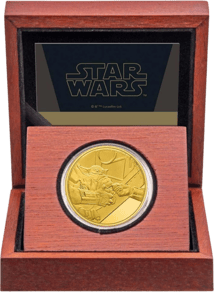 1 Unze Gold Star Wars Grogu Baby Yoda 2022 PP (Auflage: 250 | Polierte Platte)