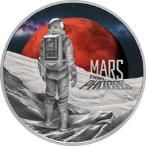 1 Unze Silber Mars from Phobos 2024 PP (Auflage: 999 | Polierte Platte | coloriert)