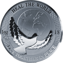 1 Unze Silber Friedensunze - Heal the World 2022