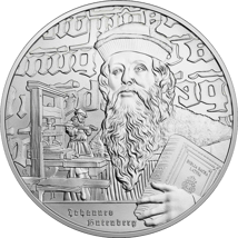 1 Unze Silber Inspirierende Ikonen Johannes Gutenberg 2024 (Auflage: 10.000)