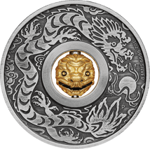 1 Unze Silber Jahr des Drachen 2024 AF (Auflage: 3.000 | beweglicher Drache | Antik Finish)