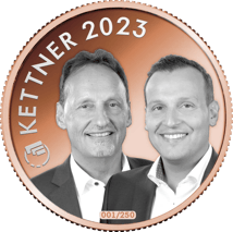 1 Unze Silber Kettner 2023 PP (Auflage: 250  | Polierte Platte | rosé teilvergoldet)