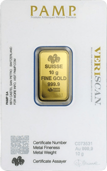 10 g Goldbarren PAMP Suisse