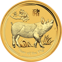 1kg Goldmünze Lunar II Schwein 2019