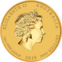 1kg Goldmünze Lunar II Schwein 2019