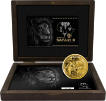 2 Unze Gold African Safari II Löwe 2024 PP (Auflage: 50 | Polierte Platte)