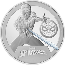 3 Unze Silber Marvel Classics Spiderman 2023 PP (Auflage: 1.000 | coloriert | Polierte Platte)