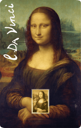 Gold Leonard Da Vinci Mona Lisa Münze
