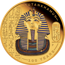 1 Unze Gold Tutanchamun 2022 PP (Auflage: 250 | Polierte Platte | coloriert)