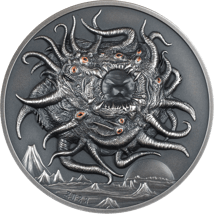 3 Unze Silber H.P. Lovecraft - Azathoth 2023 Antik Finish (Auflage: 750 | Ultra High Relief)