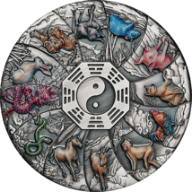 5 Unze Silber Tierkreiszeichen 2023 AF (Auflage: 488 | Antik Finish)