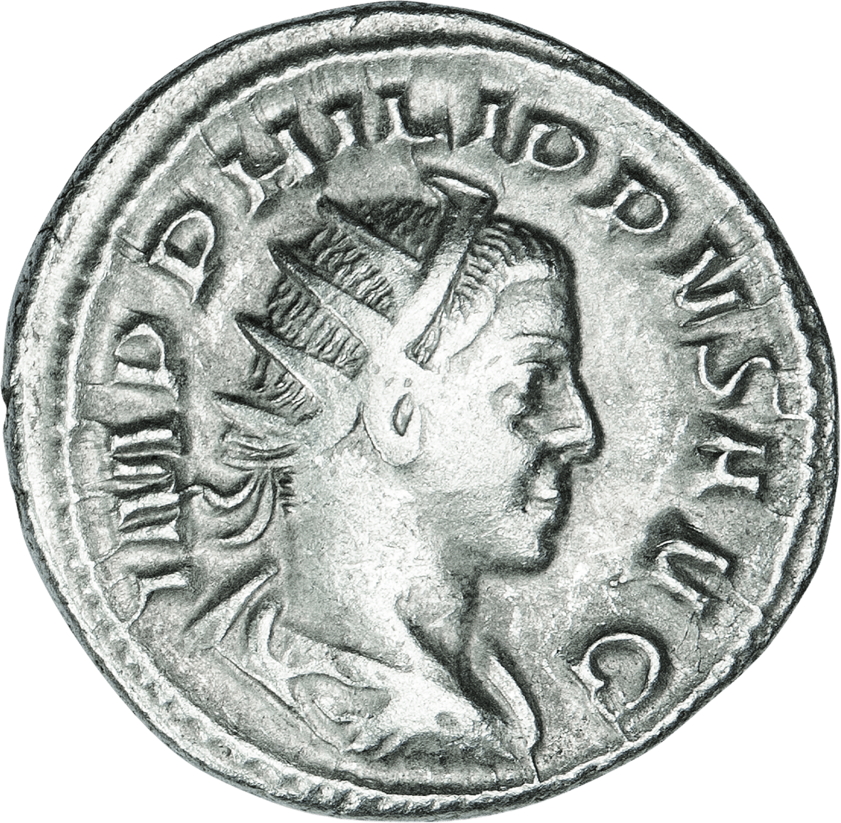 Antoninian Philippus II. · Vorderseite