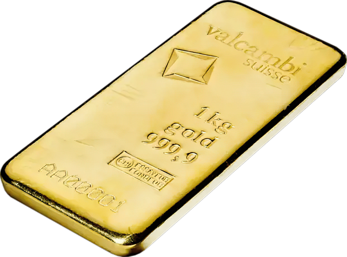 1 kg cast bar · The bar at an angle from above, with all its marks and the rounded edges