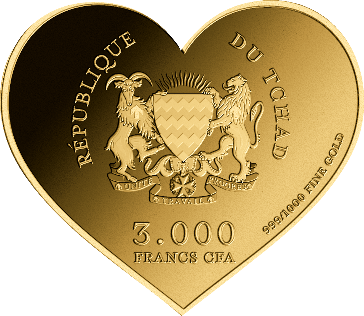 Wertseite mit Staatswappen und 3.000 FRANCS CFA