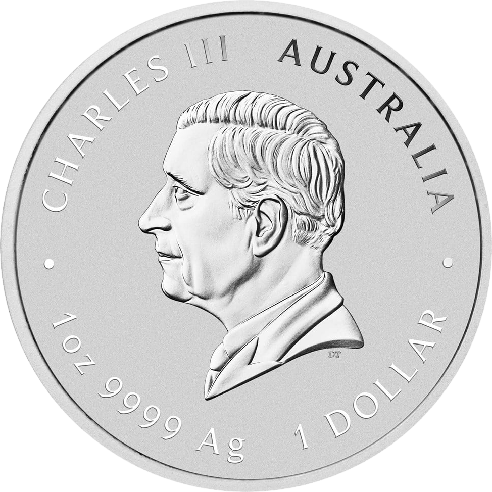 Imagen de la cara de la efigie: el rey Charles III de perfil, la leyenda CHARLES III y AUSTRALIA, abajo el valor nominal