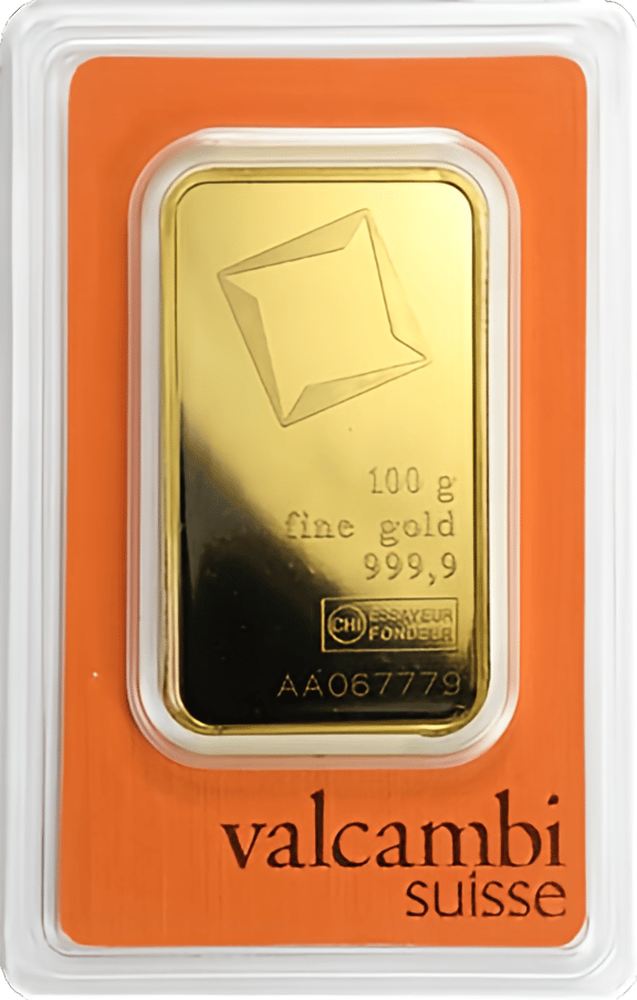 100 g minted bar · The bar in the window of its orange card