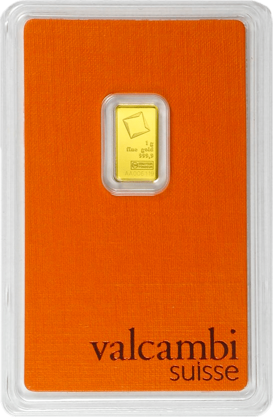 1 g minted bar · The bar in the window of its orange card