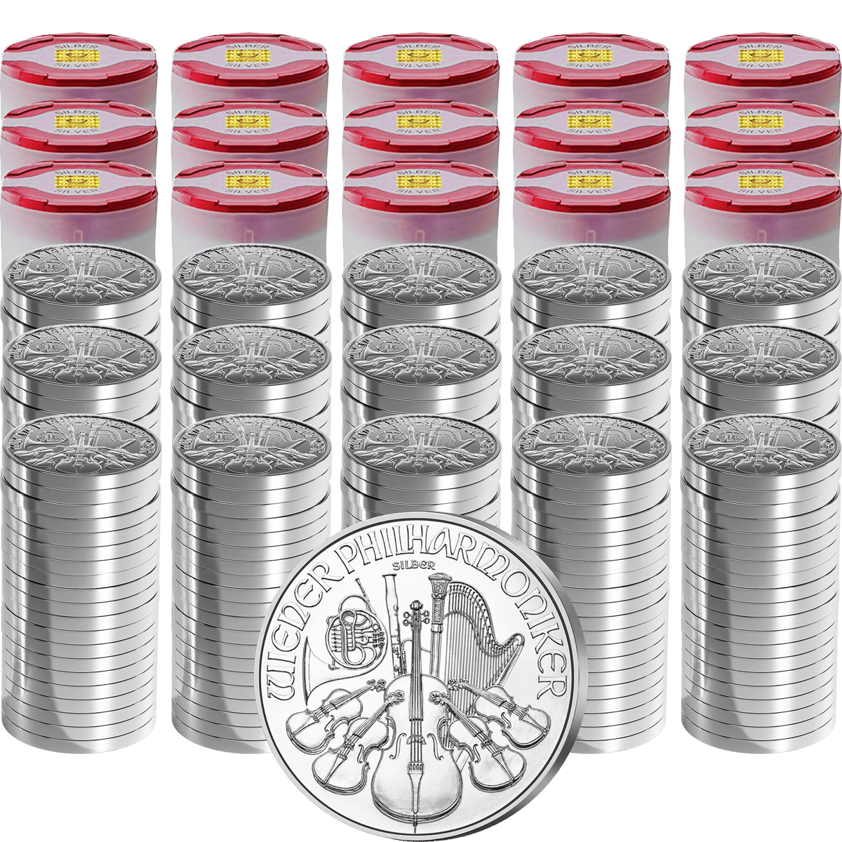 300 × 1 Unze Silber Wiener Philharmoniker 2026