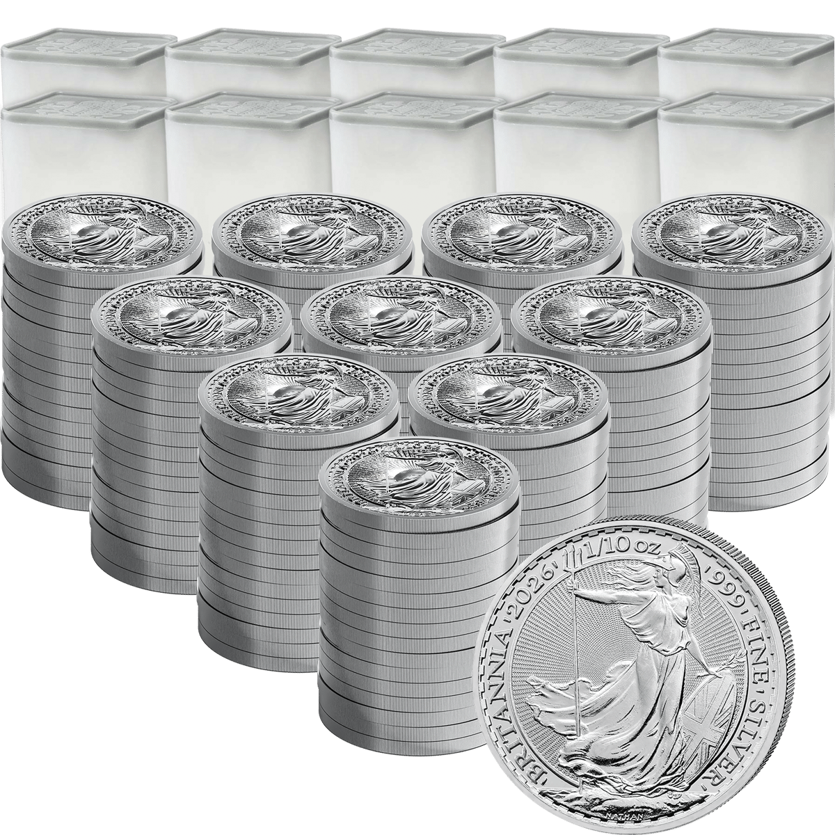 160 × 1/10 ounce Silver Britannia 2026