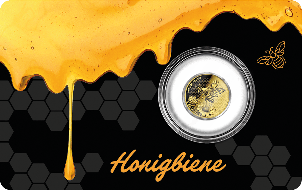 1/200 ounce gold Honey Bee 2025 · Coin card, front