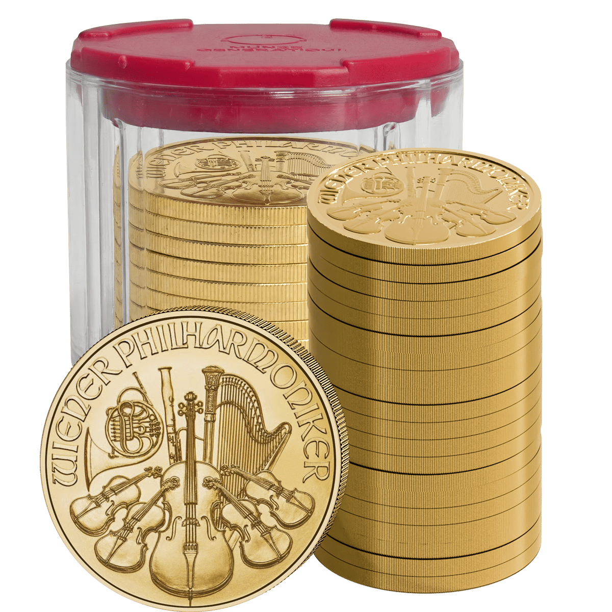 20 × 1/4 Unze Gold Wiener Philharmoniker 2026