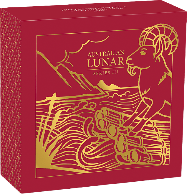 1/4 ounce gold Goat 2027 proof · in the shipper