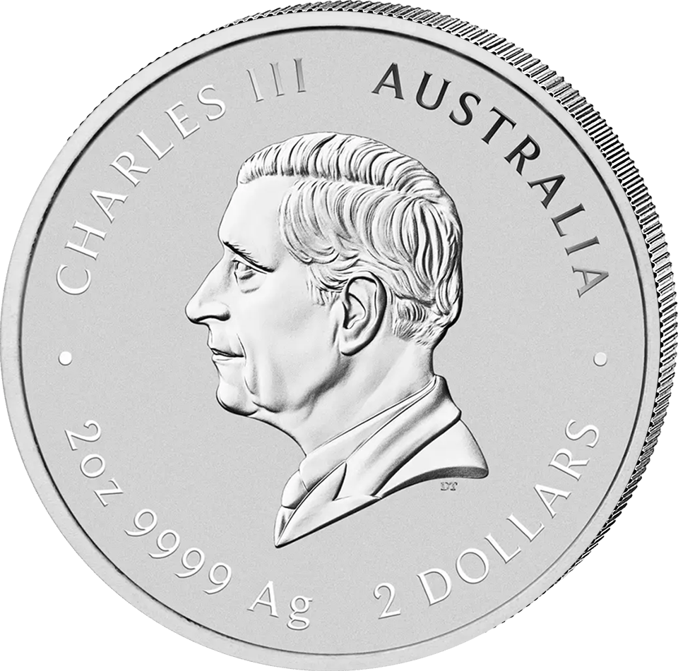 Imagen de la cara de la efigie: el rey Charles III de perfil, la leyenda CHARLES III y AUSTRALIA, abajo el valor nominal