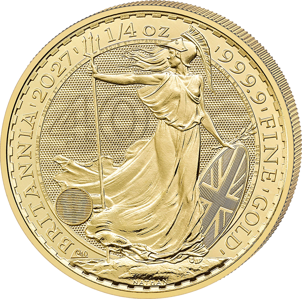 1/4 ounce of gold, 2027 · Britannia side