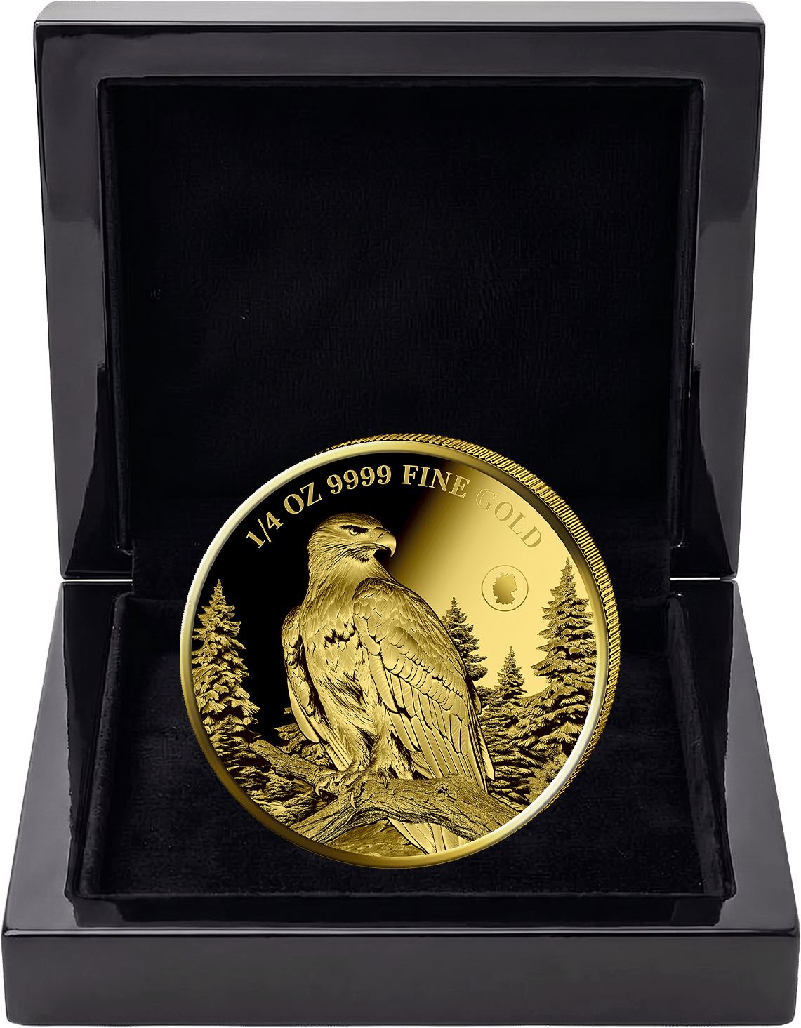 1/4 ounce gold Golden Eagle 2026 Germany Edition · Coin in the black case