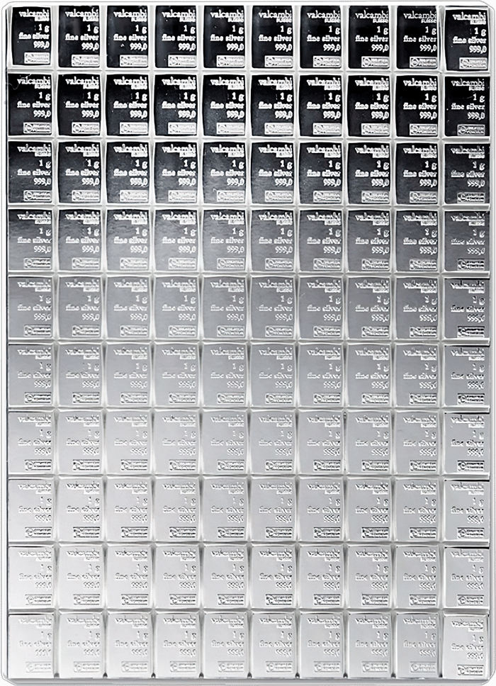 Silbertafel 100 × 1 g