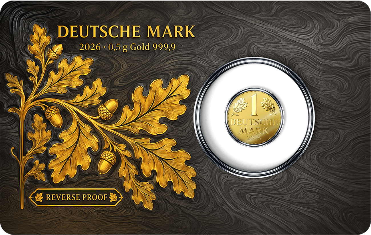 0,5 g Gold · Vorn: Motivseite in Reverse Proof