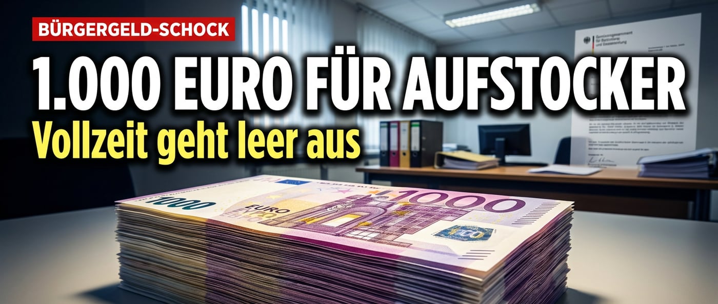 1.000-Euro-Bonus auch für Bürgergeld-Aufstocker: Der nächste Schlag ins Gesicht der Leistungsträger