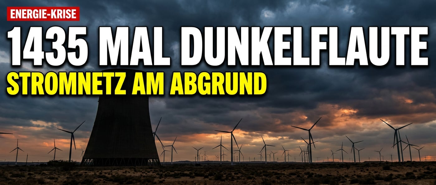 1435 Mal Dunkelflaute: Wie die Energiewende das deutsche Stromnetz an den Abgrund führt