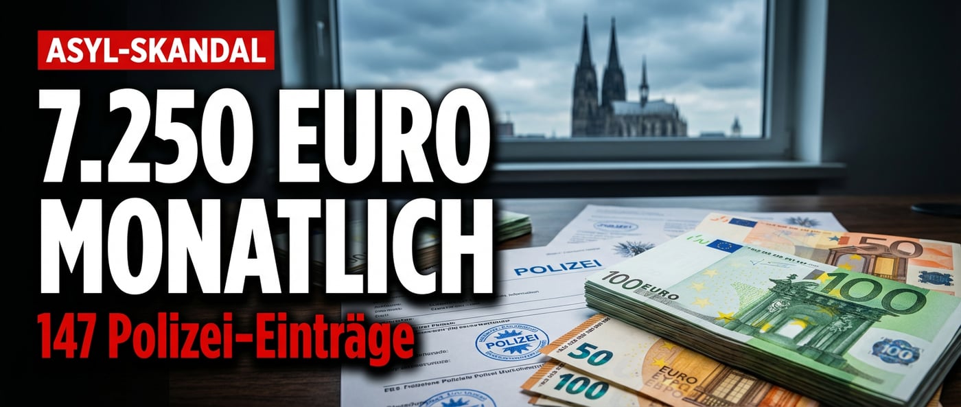 147 Polizeieinträge, 7.250 Euro monatlich: Der unfassbare Asylskandal von Köln