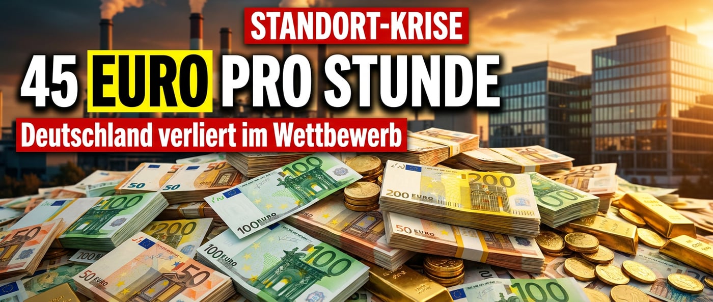 45 Euro pro Arbeitsstunde: Deutschland zementiert seinen Ruf als Hochkostenland