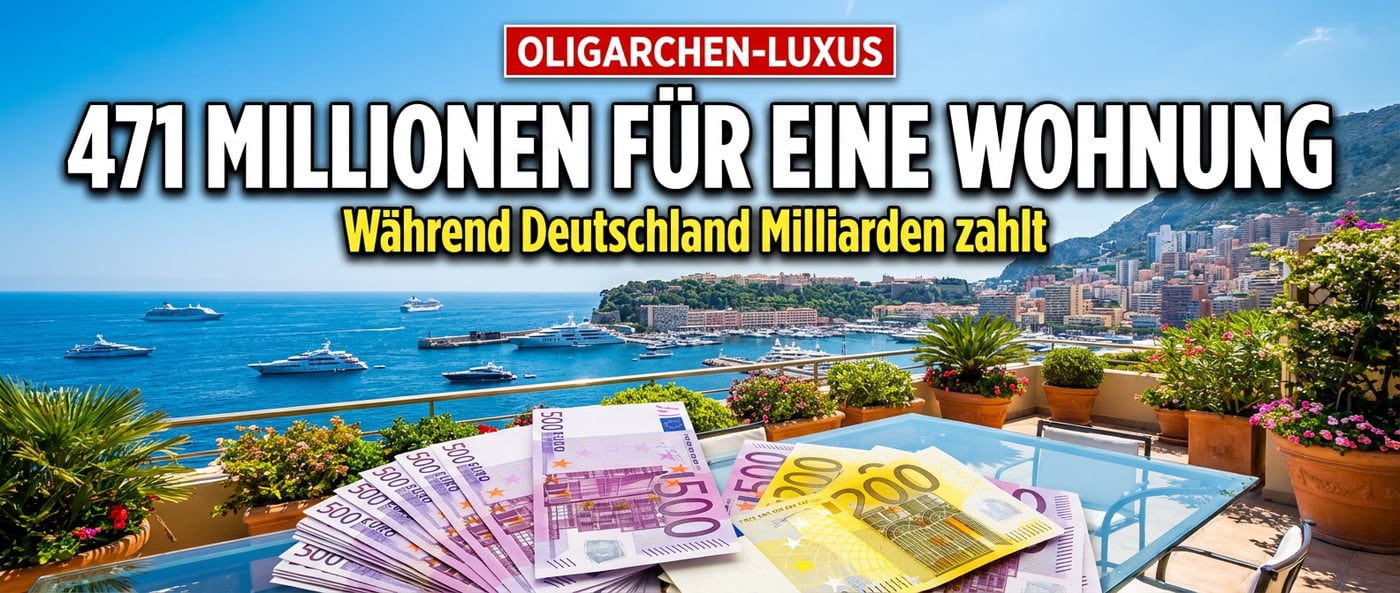 471 Millionen für eine Wohnung: Ukrainischer Oligarch protzt in Monaco – während deutsche Steuerzahler bluten