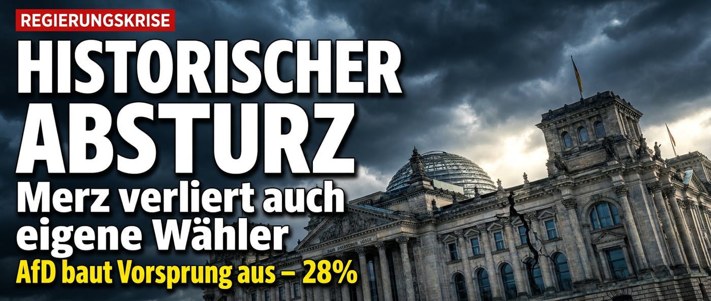 Absturz im Kanzleramt: Merz erreicht historischen Tiefpunkt – selbst die eigenen Leute wenden sich ab