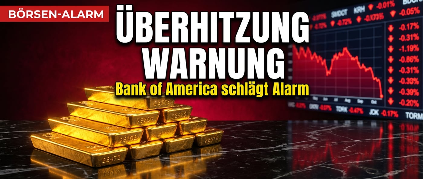 Alarmstufe Rot an den Börsen: Bank of America warnt vor massiver Überhitzung der Aktienmärkte