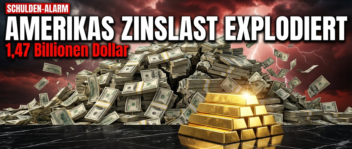 Amerikas Schuldenberg explodiert: Zinslast erreicht historischen Höchststand von 1,47 Billionen Dollar