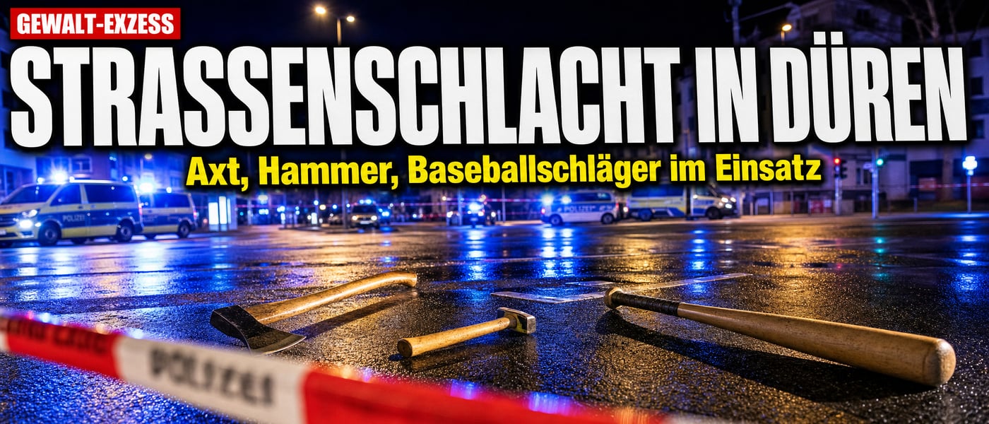 Axt, Hammer, Baseballschläger: Straßenschlacht mitten in Düren