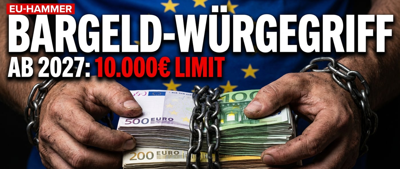 Bargeld-Würgegriff aus Brüssel: Ab Sommer 2027 ist bei 10.000 Euro Schluss